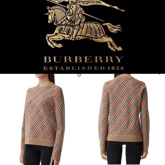 NEW💕Burberry wool blend Clara vintage check sweater 💕 - Picture 10 of 10